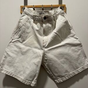 Pull&Bear Men's Cream Jean Shorts